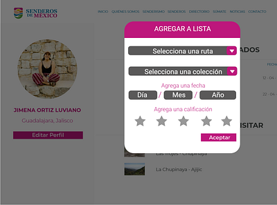 Senderos de Mexico´s Web Page Usability experiencie design uxdesign web webdesign