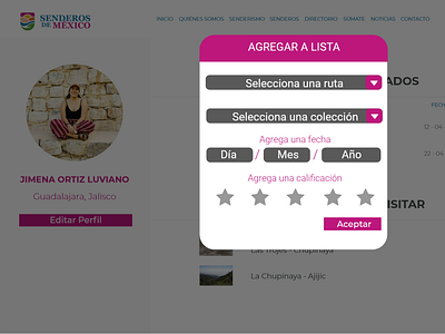 Senderos de Mexico´s Web Page Usability experiencie design uxdesign web webdesign