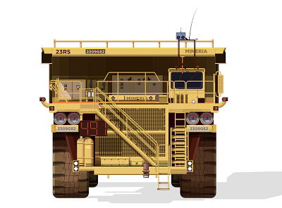 Front Yucle Truck digital ink gas heavy duty heavy machine illustrationkrotalon krotalon mine minecraft monster méxico operator steel truck upstairs yucle yucle