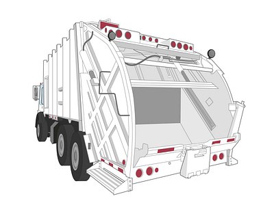 Camión de basura. basura camion camion de basura camion en perspectiva recolector reversa