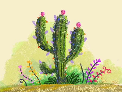 Cactus cactus design digital ink illustration krotalon méxico natural nature plant