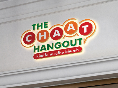 The Chaat Hangout illustration logo logo design