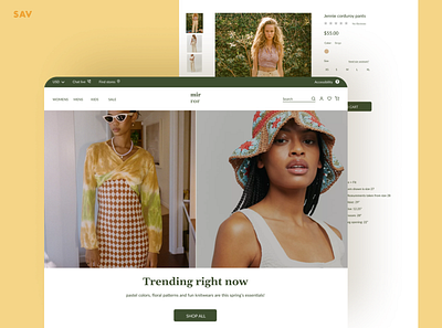 Landing page for a fashion brand branding fashionsite landingpage minimalistic mockup uidesign uxdesign