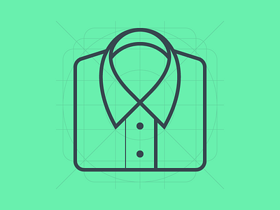 Shirt Material Design Product Icon Wireframe