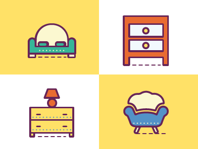 furniture icons illustrator