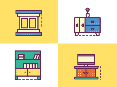 furniture icons illustrator