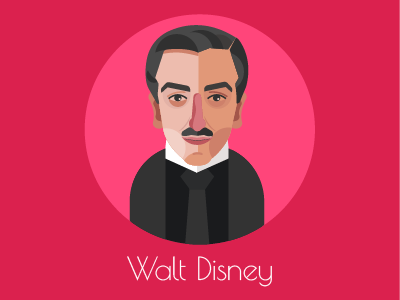 walt disney character design designs flat illustrations