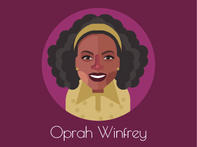 operah winfrey character design designs flat illustrations