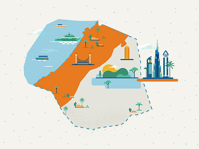 dubai 2030 icon illustrator