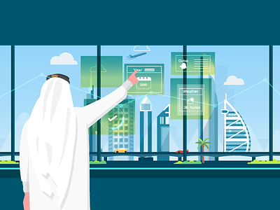 dubai arab emirates illustration motion