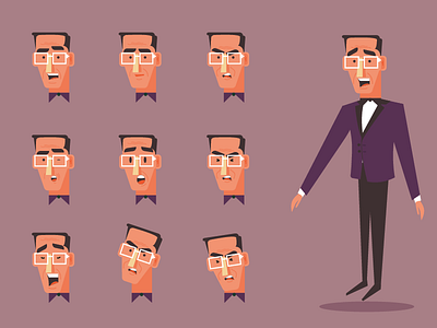 MR. Manager character concept flat illustration illustrations illustrator