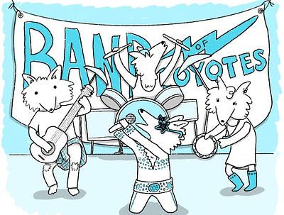 Band of Coyotes design digital illustration illustration procreate