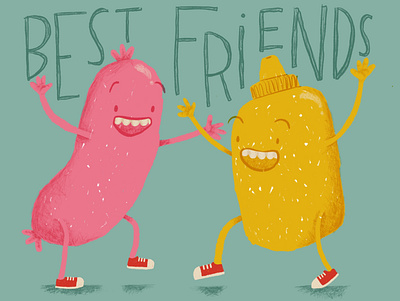 Best Friends design digital illustration illustration procreate typography