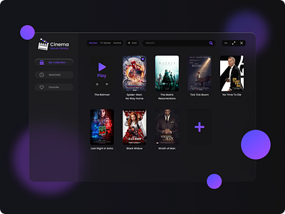 Movie Library App - Glassmorphism UI Design application ui desktop apps glassmorphism movies ui
