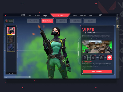 Valorant - Agent Re-design apex legends app app design branding counter strike esports game design gaming league of legends ui ux valorant valorant app visual design web design website