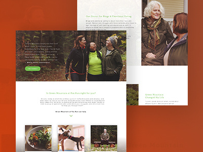 Weight Loss Retreat Landing Page camp design illustration landing loss page photography retreat ui ux weight