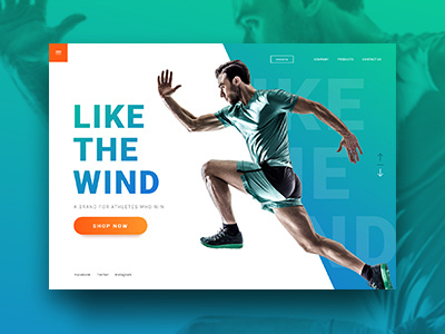 Landing Page athlete design ecommerce fitness illustration landing page shoes ui ux web