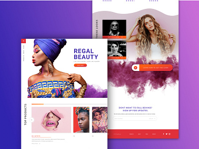 Landing Page agency beauty design ecommerce illustration landing makeup page products ui ux web