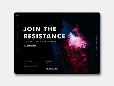 Landing Page design landing minimal minimalist movement page resist typography ui ux web