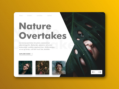 Landing Page design designer digital explore landing nature page photography ui ux web