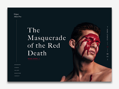 Edgar Allan Poe | The Masquerade of the Red Death - Landing Page allan app design edgar interface landing page mobile poe stories ui ux web
