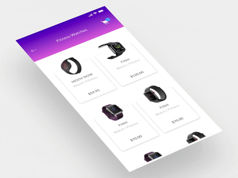 Shopping UI - Animation