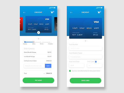 Daily UI - 002 | Checkout app card credit design landing mobile page payment product ui ux web