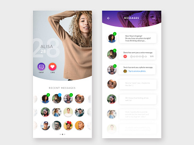 Daily UI - Messaging / Dating app dating design direct landing messaging mobile page product ui ux webdesign