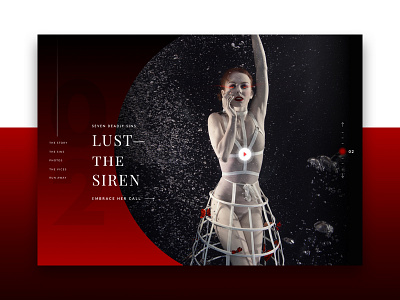 Seven Deadly Sins Series | Lust (02) app art direction deadly horror interface landing page mobile design seven sins ui ux web