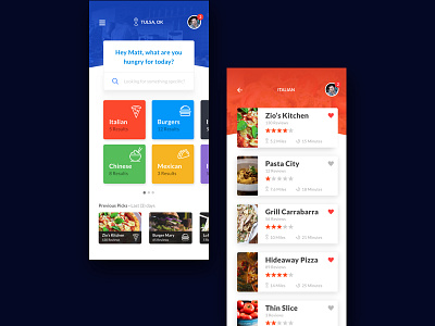 Food Service App app cart delivery food ios mobile order profile restaurant shopping ui ux