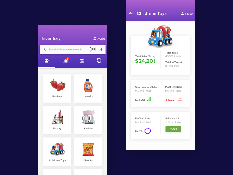 Inventory Management Sales System by Matt Elbert on Dribbble