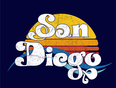 San Diego Graphic-Tee Logo adobe illustrator affinity designer graphic design graphic tee logo tee shirt