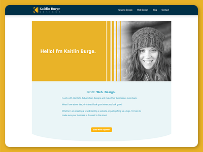 Kaitlin Burge Designs Website and Rebrand branding elementor graphic design web design wordpress