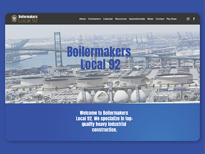 Boilermakers Local 92 Website Redesign squarespace web design
