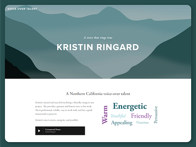 Kristin Ringard, Voice Over Talent adobe illustrator graphic design illustration squarespace web design