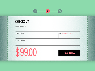 Check out - Daily UI 002 checkout dailyui form risograph ui