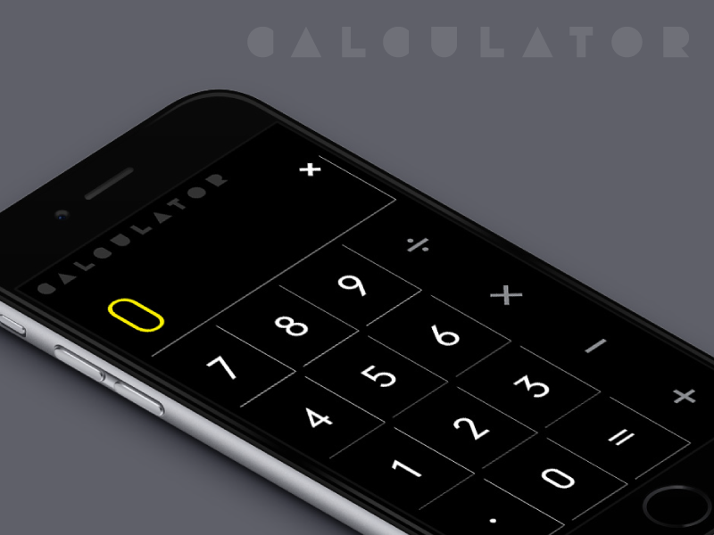 Calculator - Daily UI 004 dailyui black and white geometric slate minimal calculator
