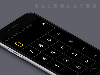 Calculator - Daily UI 004 black and white calculator dailyui geometric minimal slate