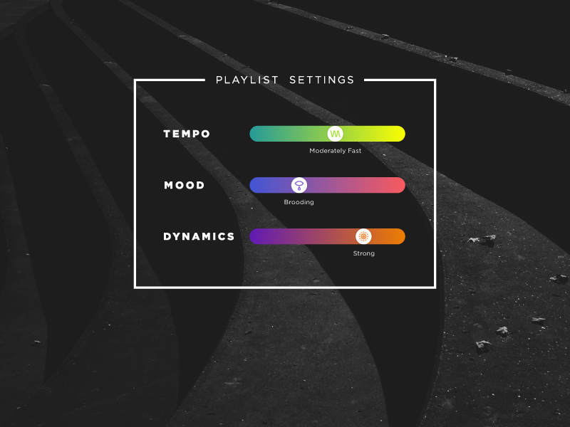 Settings - Daily UI 007 music abstract contrast moody settings dailyui
