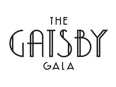 The Gatsby Gala - Lettered art deco cancer custom type deco gala gatsby handlettered lettered lettering logo type wordmark