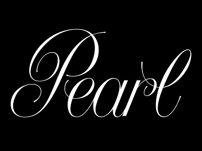 Pearl - Lettered calligraphy custom type feminine handlettered lettered lettering pearl script type typography