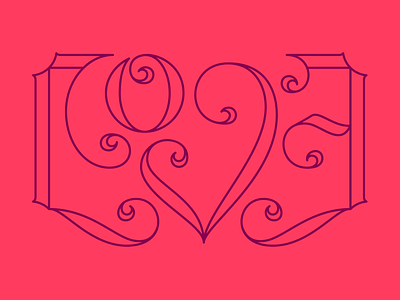 Love - Lettered abstract custom type elegant feminine hand lettered lettered lettering love typography
