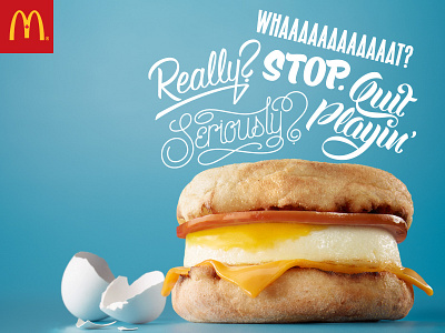 McDonalds – Egg McMuffin – Lettered hand lettered hand lettering lettered lettering mcdonalds script type typography