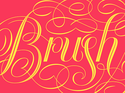 Brush Me Up Logo - Lettered elegant flourish handlettering lettered lettering ornaments script type typography