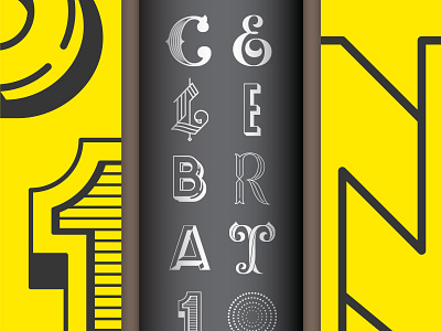 CELEBRAT10N - Lettered (WIP) 10 anniversary custom type gift hand lettered lettered lettering typography