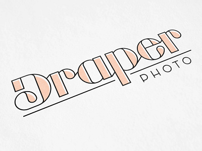 Draper Photo Logo custom type deco european identity italian kargov lettered lettering logo photography