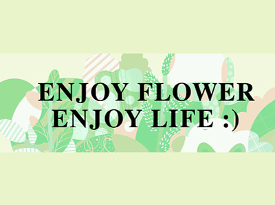 Pattern of < Enjoy your life > art branding design logo web