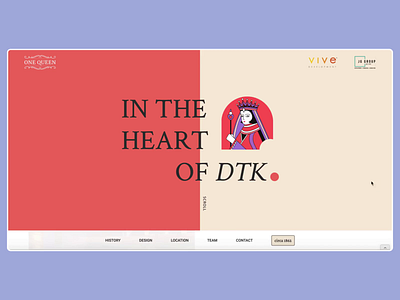 One Queen | In The Heart Of DTK branding css hero section webdesign webflow