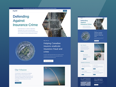 Équite Association: Insurance Not-For-Profit Web Design blue branding css geometric gradient hero ui web web design webdesign webflow