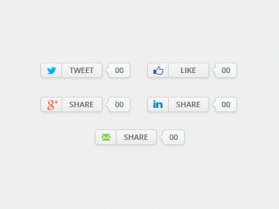 Sharing Buttons facebook free google like linkedin share sharing tweet twitter